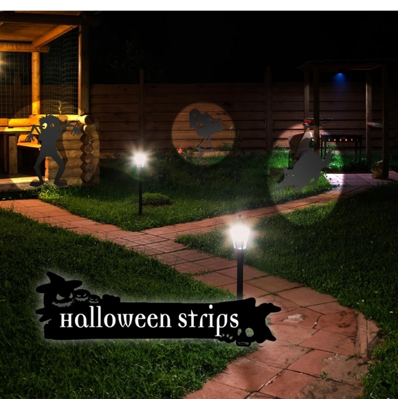 Halloween Decorations - Scary Black Plastic Silhouettes Yard Stakes, New - Picture 7 of 12